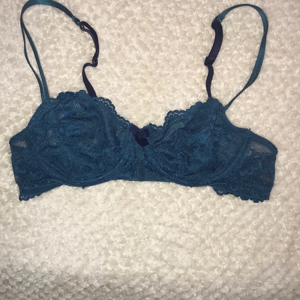 Blue lace bralette